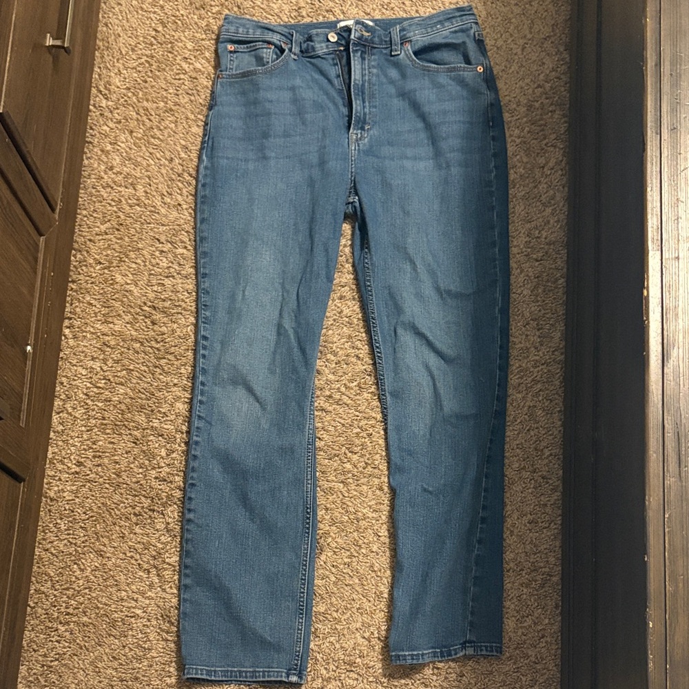 Abercrombie & Fitch Blue Women's Straight Leg Jeans